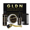 Kit de barbe GLDN Comprend l'huile de barbe, le sérum de barbe, le peigne de barbe et le rouleau de derma