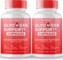 Glycogen Support Capsules, Supplément de soutien de formule avancée, Toutes les pilules de formule naturelle pour maintenir des niveaux de santé, mieux-être global - Force maximale, Glycogen Support Pills Avis (2 Pack)