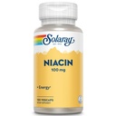 Solaray Niacin 100mg - supplément de vitamine B3 Niacin pour les femmes et les hommes, soutient la santé cellulaire, soutien du système nerveux - 100 gélules