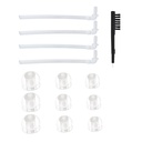 Ensemble universel de dômes pour aides auditives BTE - comprend 9 bouchons d'oreille mono-layer, 4 tubes de résonance et 1 brosse de nettoyage