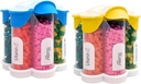 Extra Large Pill Organizer Daily, Weekly, Mensuel Supplément Bouteille, Distributeur de pilules Mignon avec 7 Compartiments XL (2 Pack Combo) (bleu clair et jaune)