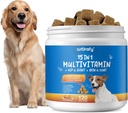 Suppléments de multivitamines pour chiens 15-en-1 - Multivitamines pour chiens Chewable - Immunité, digestion, articulation et santé cardiaque pour la peau, le coeur de manteau, le système immunitaire - pour tous les âges Tous races (120 comtes)