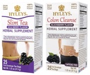 Hyleys Suppléments de poids Ensemble de thé - Slim Tea & Colon Cleanse - 50 Sacs à thé Total (2 Pack)