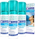 SECRETS ANCIENTS Spray nasal saline - Respirer à nouveau Spray nasal hypertonique d'eau de mer, Allergie et soulagement du sinus, Hydratant de congestion nasale, 3,38 Fl Oz (paquet de 3)