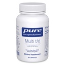 Encapsulations pures Multi T/D - Multivitamines et suppléments minéraux - pour la santé quotidienne, cardiovasculaire et immunitaire* - Riche en vitamines et minéraux - Sans gluten et végétarien - 60 capsules