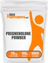BulkSupplements.com Poudre de pregnénolone - Supplément nutritionnel, Pregnénolone 20mg - Sans pur et sans gluten, 20mg par portion, 100g (3.5 oz) (paquet de 1)