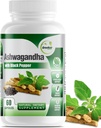 GreeNatr Capsules d'Ashwagandha biologiques avec poivre noir pour l'absorption améliorée - Enhancer d'humeur avec énergie et fonction cognitive - 1300 mg Capsules de légumes (1 bouteille)
