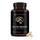 Cerveau Elite - Supplément Nootropique pour Focus, Mémoire et Clarté Mentale – Énergie Naturelle Sans Caféine avec Lion, L-Theanine et Complexe Vitamine B (60 Capsules)