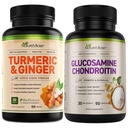 Base de la nature Turcuma et gingembre 60 ct + Glucosamine Chondritine 90 ct
