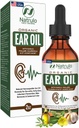 Huile d'oreille biologique pour l'infection de l'oreille - Earrops naturels pour la douleur de l'oreille, l'oreille de Swimmer et l'enlèvement de la cire - Enfants, Adultes, Baby & Dog Earache Remède - gouttes d'oreille avec Mullein, Ail Fabriqué aux États-Unis