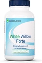 Nutra BioGenesis White Willow Forte - Capsules d'écorce de saule blanche pour le soutien digestif avec Boswellia, Turmeric, Ginger & Bromelain, mélange à base de plantes - 120 Capsules Vegan