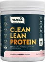 Nuzest - Poudre de protéines de pois - Protéines propres, Poudre de protéines à base végétale premium, Sans lait, Sans gluten, Sans OGM, Agrouillage de protéines (1,1 livre (paquet de 1), Fraise sauvage)