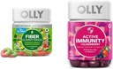 Anneaux Gommy en fibre OLLY 50ct et Immunity+Gommies aux baies d'ulderberry 45ct Saveurs de baies Digestive & Immune Support