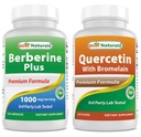 Best Naturals Berberine Plus 1000mg & Quercetin avec Bromelain