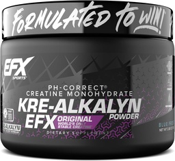 EFX Sports Kre-Alkalyn EFX Powder (Powder) pH Correct Creatine Monohydrate Powder Supplement (Powder Supplement) Force, croissance musculaire et performance (Gros bleu)