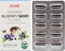 Hi Well Premium Bilberry 36000 + Lutein 12mg 60 Capsules végétariennes