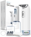 Kit de suppression de cire d'oreille, Nettoyeur d'oreille électrique à 360°, Kit de nettoyage d'oreille avec 4 modes de pression d'eau, Kit de suppression d'oreilles pour système d'irrigation d'oreille sécuritaire w/8 Conseils d'irrigation, faible bruit, IP65 Waterproof