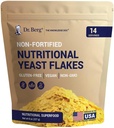 Dr Berg Premium Flakes de levures alimentaires - Delicious Non-Fortified de levures alimentaires avec des vitamines B naturellement présentes - 8oz