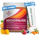 Lubracil Ménopause Gummies & Topical Vulva Cream Bundle – Soutien sans hormones pour les flashs chauds, sécheresse vaginale, démangeaisons, éwings d'humeur et sueurs nocturnes avec Cohosh noir, Ashwagandha, Omega-7 et vitamine E
