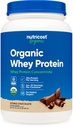 Nutricost Concentré de protéines de lactosérum biologique, aromatisé au chocolat double, (2LBS) - Sans gluten, sans OGM