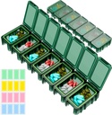 Restree Weekly Pill Organizer, 7 compartiments Portable Pill Box Une fois par jour, Humidité-Proof Travel Pill Case, Pill Storage Box for Vitamine, Medicine, Fish Oil/Supplements (Vert)