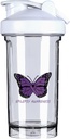 Sensibilisation à l'épilepsie 18 Once Shaker Bouteille Mélangeur Pré-entraînement Protéines Shakes Repas Shakes Bouteille 500ML/18 Oz Blanc