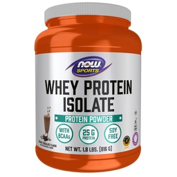 MAINTENANT Aliments Sports Nutrition, Isolation des protéines de lactosérum, 25 g avec BCAAs, poudre de chocolat crémeuse, 1,8-Pound
