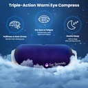 Masque des yeux à vapeur Compresseur de chaleur auto-chauffant pour les yeux secs, Relief rapide pour les yeux sensibles, Puffy - Masque de chaleur humide pour le sommeil, 15 Pack