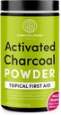 Poudre de charbon de bois franc de la maison - Premiers soins topiques pour faire des poulettes de charbon, des soaks de pied de charbon, des bains de charbon et plus! - 10oz