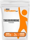 BulkSupplements.com Poudre de théobromine - supplément de théobromine, supplément nootrope - support énergétique, sans gluten, 2500 portions, 1kg (2,2 lbs) (paquet de 1)