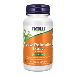 MAINTENANT Suppléments, Saw Palmetto Extract 320 mg avec huile de graines de citrouille, santé des hommes*, 90 softgels veg