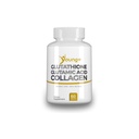 Jeunes+ Glutathion, acide glutamique et collagène. Supplément antioxydant - 1000mg, 60 Capsules
