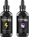 Ensemble de vitamine B6 et vitamine B1 - 2 oz chacun - gouttes liquides