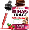 Traitement UTI Cat & Dog - Traitements d'infection urinaire avec canneberge - Médecine UTI Chien & Cat - Support avancé du rein et de la vésicule Multivitamine - Vitamines de supplément de santé rénale - Fabriqué aux États-Unis