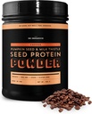 Sun Bay Organics Pumpkin and Lait Thistle Seed Vegan Protein Powder - 1lb Canister - Coffee based Protein Powder Shake Mix - 13g Mélange de protéines - Soy, lait, sucre et sans gluten