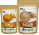 ZING ORGANIQUE Shatavari- 454g et poudre curcuma- 227g