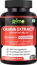 Extrait de Guava Leaf avec Bitter Melon 120 Capsules de Veg 1000 mg par portion (120 Capsules, Guava)