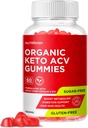 Gommies de vinaigre de cidre de pomme bio Keto - Sans gluten et sans sucre Supplément pour les femmes hommes (1000MG)