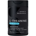 Recherche sportive Supplément L-Theanine double résistance - Suntheanine Softgels pour la focalisation, la relaxation et l'alerte - Support non somnolent avec huile de coco, sans OGM et sans gluten - 200mg, 120 Compte