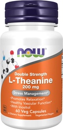 Maintenant aliments: L-Theanine Stress Management 200 mg, 60 capsules (2 pack)