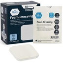 MED PRIDE Robes de mousse stérile pour les plaies, mou absorbante non adhésive en mousse médicale imperméable pour les ulcères, blessures (2x2 pouces (paquet de 10))