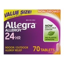 Allegra Comprimés d'allergie pour adultes de 24 heures, 180Mg, Relief visible en 1 heure, (70 Nombre)