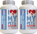 I LOVE MY PETS LLC chat Immune System Support - CAT Immune Support - Booster - Supplément santé - Allergy Relief for Cats - 120 Treats (2 bouteilles)