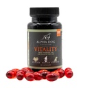 Huile de krill pour chiens - Vitalité par Alpha Dog Nutrition – Réduit les allergies pour chiens, les démangeaisons et la literie – favorise la santé de la peau et du manteau