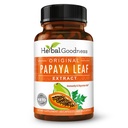 Papaya Extrait de feuille Enzymes digestifs - 10X Strength 60/600mg Capsules de légumes- Blood Platelet, Bone Marrow & Spleen Support, Immune Gut & Super Digestive Health - Fabriqué aux États-Unis par Herbal Goodness