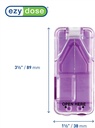 Découpe de pilules et de Splitter avec distributeur, Découpes de pilules, vitamines, comprimés, lame en acier inoxydable, Voyage Taille, couleurs mai Varier (paquet de 2)