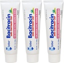 Globe (3 Pack) Bacitracine Zinc Ointment + Aloe 1oz - La force maximale Antibiotique pour la guérison des plaies - Solution thématique dédiée pour les coupures, brûlures, éraflures - Infection de la peau et essentiels des premiers soins