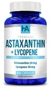 Astaxanthine et supplément de lycopène Lycopène 50mg Plus Astaxanthine Supplément de caroténoïdes de 24mg pour le tannage de soins de la peau Vision et soutien de la santé cardiaque