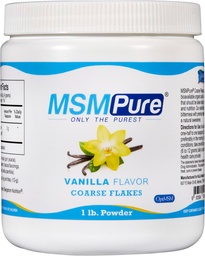 KALA SANTE MSMPure Vanille Aromatisée MSM Flakes en poudre – US-Fabriqué MSM pour la santé articulaire, l'apparence de la peau et le soutien des cheveux et ongles – 1 lb, soufre organique