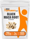 BulkSupplements.com poudre de maca noire - supplément de racine de maca noire, supplément à base de plantes pour les hommes et les femmes - végétalien, sans gluten, 750mg par portion, 1kg (2,2 lbs) (paquet de 1)